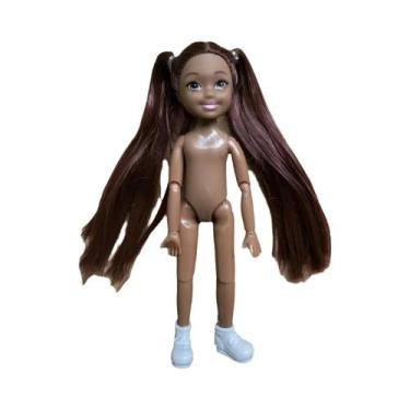 Imagem de Boneca Reborn De Pele Escura 14cm Com Articulações Móveis Para Meninos
