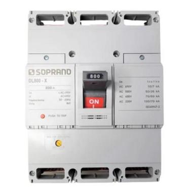 Imagem de DISJUNTOR Dl800-X - 800A CAIXA MOLDADA 3 MÓDULOS TRIPOLAR SOPRANO