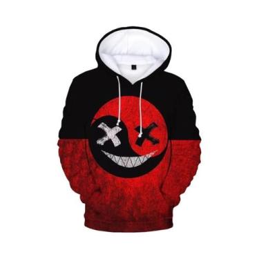 Imagem de Hoodie 3D Impresso Com Rosto Sorridente Do Diabo Para Homens E Mulhere