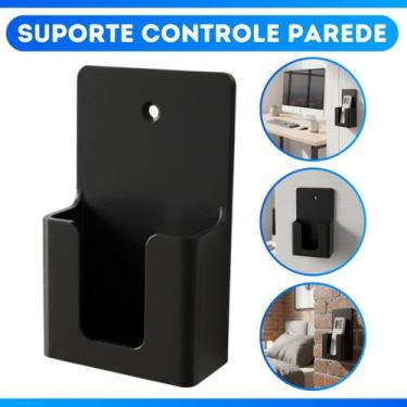 Imagem de Suporte de Parede Controle Remoto Multiuso Com Furos e Adesivo Forte P