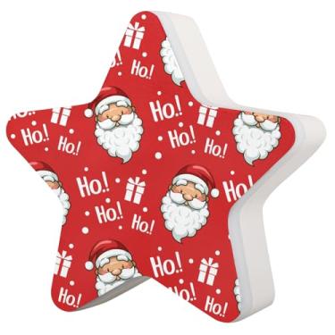 Imagem de Lâmpada noturna com plugue de LED, Papai Noel, Feliz Natal, Luz noturna em forma de estrela, lâmpada de parede, luzes noturnas para quarto de crianças adultos, banheiro, banheiro, escadas, cozinha
