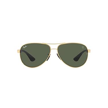 Imagem de Ray-Ban Óculos de sol feminino Rb8331m Scuderia Ferrari Collection Aviator, Ouro/verde escuro, 61 mm