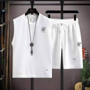 Imagem de Conjunto Esportivo Masculino De Verão 2024: Colete Sem Mangas E Shorts