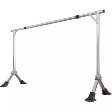 Imagem de Escorredor de roupas dobrável para uso interno – Rack ajustável de aço inoxidável que economiza espaço, suporte de secagem de roupa resistente para roupas, toalhas e roupas de cama