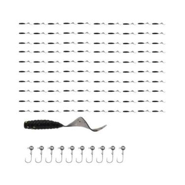 Imagem de Iscas Artificiais De Plástico Macio De 4cm, 100 Peças, JYJ Lure Grub M