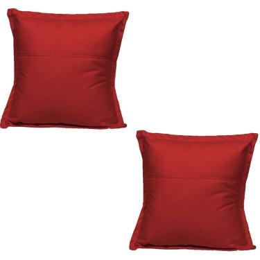 Imagem de Kit 2 Almofadas Decorativa Cheia Fofinha Para Sofá Cadeira Poltrona 42 Cm Suede