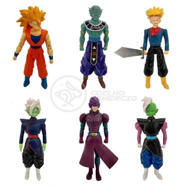 Imagem de Kit 6 Bonecos Dragon Ball Super Goku Ssj3, Zamasu