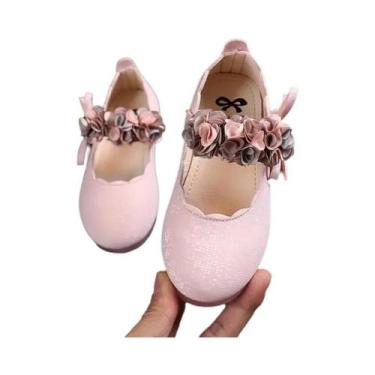 Imagem de Sapatos De Festa Para Meninas Com Renda E Flores, Sola Macia, Sapatilh