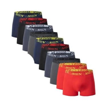 Imagem de Cuecas Boxer Confortáveis Estampadas Para Homens plus Size, Pacote Com