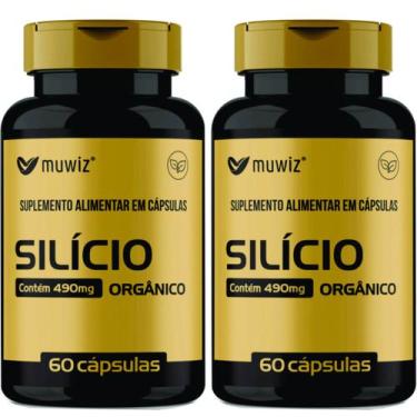 Imagem de Silicio Organico 490mg 60 Cápsulas 2 Frascos x 60 caps 120 caps - MUWI