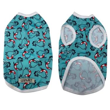 Imagem de Roupa Pet Unissex Dry Fit UV Cachorrinhos Bóia Tamanho:PP - LUVY PET, 