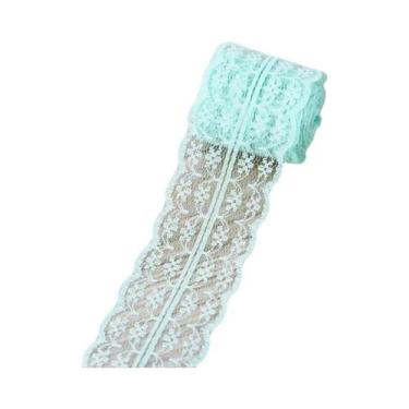 Imagem de (5 jardas/rolo) 45mm tecido de renda branca decoração linda material d