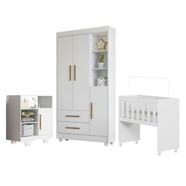 Imagem de Quarto De Bebê Completo Encantado Tigus Baby Branco