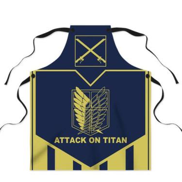 Imagem de Avental Attacks Titans Anime Kitchen Decor Poliéster 72,5x57cm - Yiwei