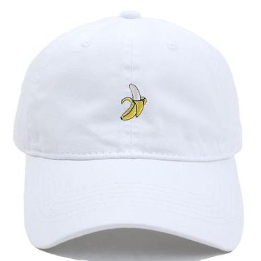 Imagem de Boné de beisebol, chapéu liso de algodão unissex com bordado de banana