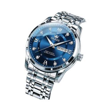 Imagem de Relógio Masculino À Prova d'Água Luminoso De Quartzo OLEVS 5513 Em Aço