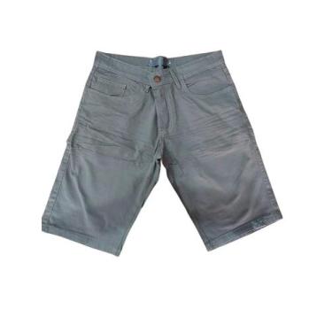 Imagem de Bermuda Sarja Masculina Top Premium Tecido Comfort Blue - Sem Marca, L