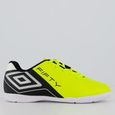 Imagem de Chuteira Umbro Fifty VI Futsal Juvenil Verde-Unissex