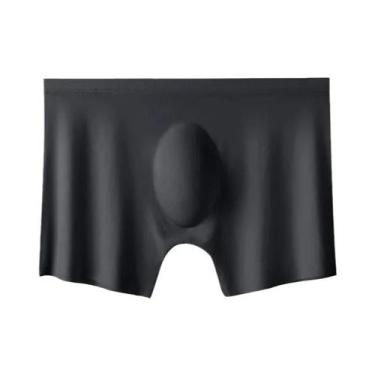 Imagem de Cuecas Boxer Masculinas De Seda Gelada Ultrafinas Sem Costura Respiráv