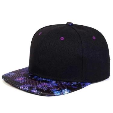 Imagem de Boné Snapback Ajustável Starry Sky - Chapéu Plano para Hip Hop e Sol, 