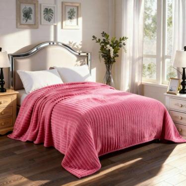 Imagem de Manta Cobertor Casal Corttex Luster Canelada 180x220cm Microfibra Antialérgico Super Macio Premium