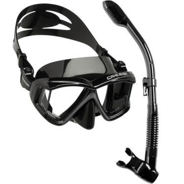 Imagem de Kit de Mergulho Máscara+Respirador Cressi Pano 4+Super Dry-Unissex