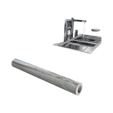 Imagem de Papel De Parede Adesivo Impermeável De Mármore 40cm Para Banheiro, Coz