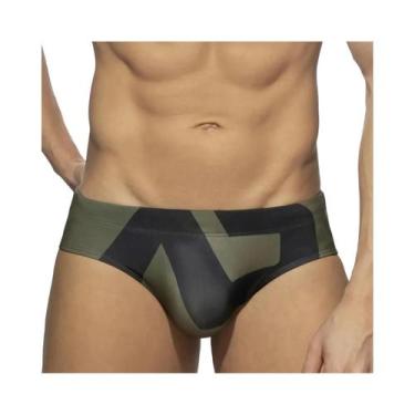 Imagem de Sunga Masculina Estampada Com Cordão, Modelo Triângulo, Para Praia E V