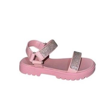 Imagem de Sandalia Juvenil Molekinha Feminina Infantil Velcro Brilhos-Feminino