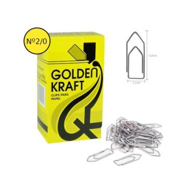 Imagem de Clips Aço Papel Golden Kraft 2/0 500G C/720 Unidades