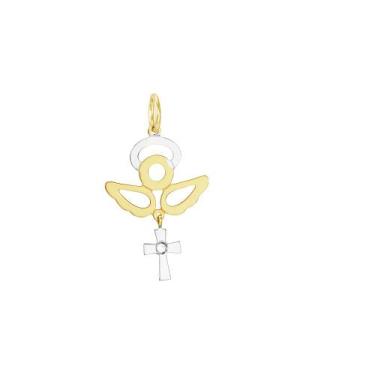 Imagem de Pingente em Ouro 18K Anjo com Brilhante - AU3027 - BRUNA TESSARO JOIAS