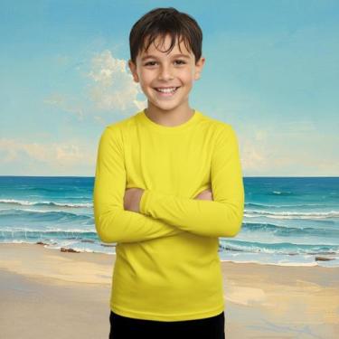 Imagem de Camisa Térmica Infantil Menino Manga Longa Proteção Solar Segunda Pele