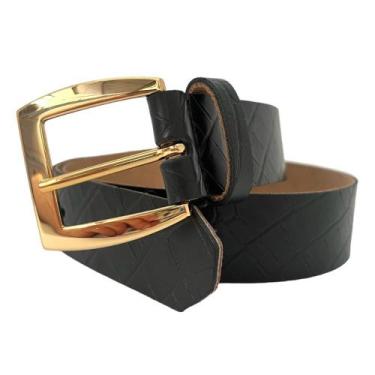 Imagem de Cinto feminino couro legítimo elegante premium cores - RIJEERO, Preto,