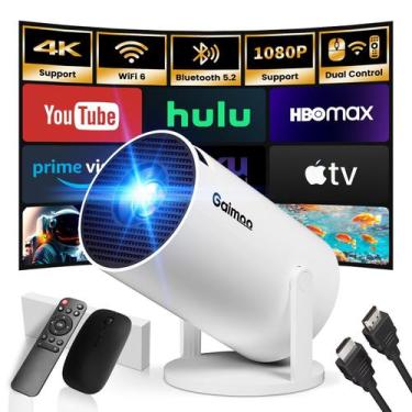 Imagem de Mini projetor Gaimoo GM200 WiFi 6 Bluetooth 5.2 4K 1080P