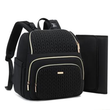 Imagem de Mochila para Pañales MAPLELILY Ligera y Estilizada en Negro