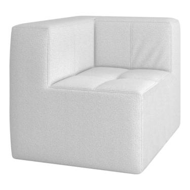 Imagem de Sofá De Canto Modulado Na Caixa 1 Lugar 77cm Espuma D33 Multimóveis CR45349 Branco