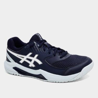 Imagem de Tênis Asics Gel-Dedicate 8 Feminino, Azul, Bege, 36