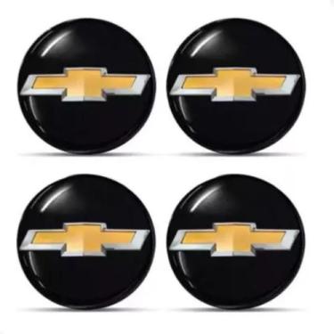 Imagem de Kit Jogo Emblema Resinado Adesivo 48mm Para Calotas Aro 13 14 15 - - U