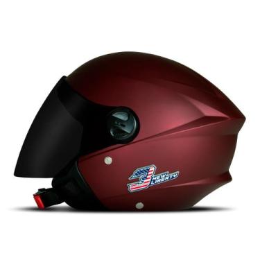 Imagem de Capacete Aberto Masculino Feminino Protork New Liberty 3 Elite Com Vis