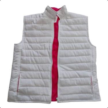 Imagem de Colete de Frio Feminino Puffer Bobojaco Acolchoado Cores Cor:Branco co