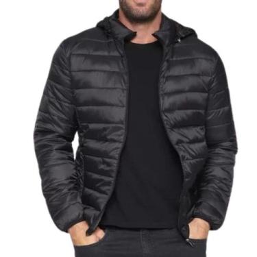 Imagem de Jaqueta Puffer Bolha Nylon Impermeável - Abafarto, G, Masculino, Preto
