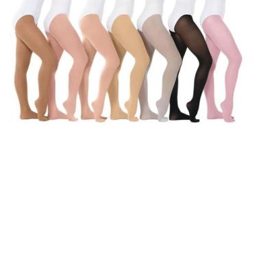 Imagem de Meia Calça Balé Adulto Só Dança Com Elastano, Bege, GG