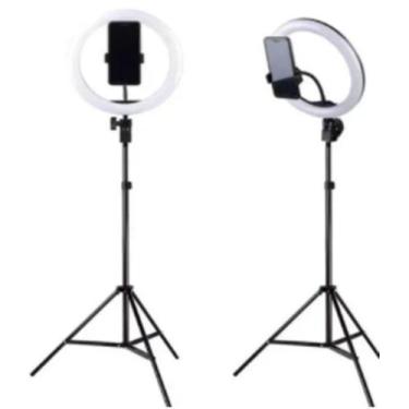 Imagem de Kit Ring Light 14 Polegadas 36cm Tripé Suporte Celular Fonte - A.R VAR