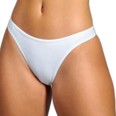 Imagem de Calcinha De Lingerie Adulto Modelo Biquini Algodão Duloren, Branco, M