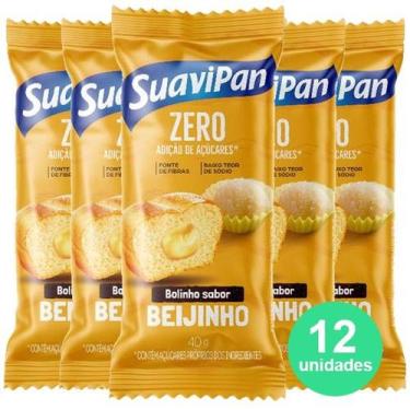 Imagem de Bolinho Zero Açúcar sabor Beijinho Suavipan Caixa 12 un
