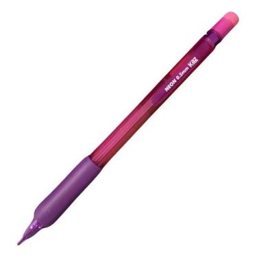 Imagem de Lapiseira KAZ Neon 0,5mm  Cores Vibrantes e Escrita Precisa -, Rosa