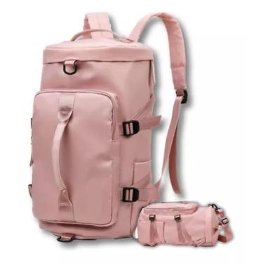 Imagem de Mochila Esportiva Bolsa Academia Mala Transversal Rosa - Authentic Lim