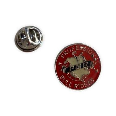 Imagem de Broche Redondo Rodeio Western  Prateado com Esmaltação - Pistache Aces
