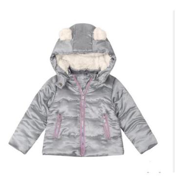 Imagem de jaqueta infantil feminina inverno - Casaco de menina - TrickNick, Cinz