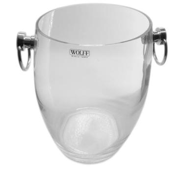 Imagem de Balde de Gelo em Vidro com Alça Aço Inox Wolff